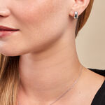 Boucles D'oreilles Puces Curve Argent Blanc - Puces Femme | Marc Orian