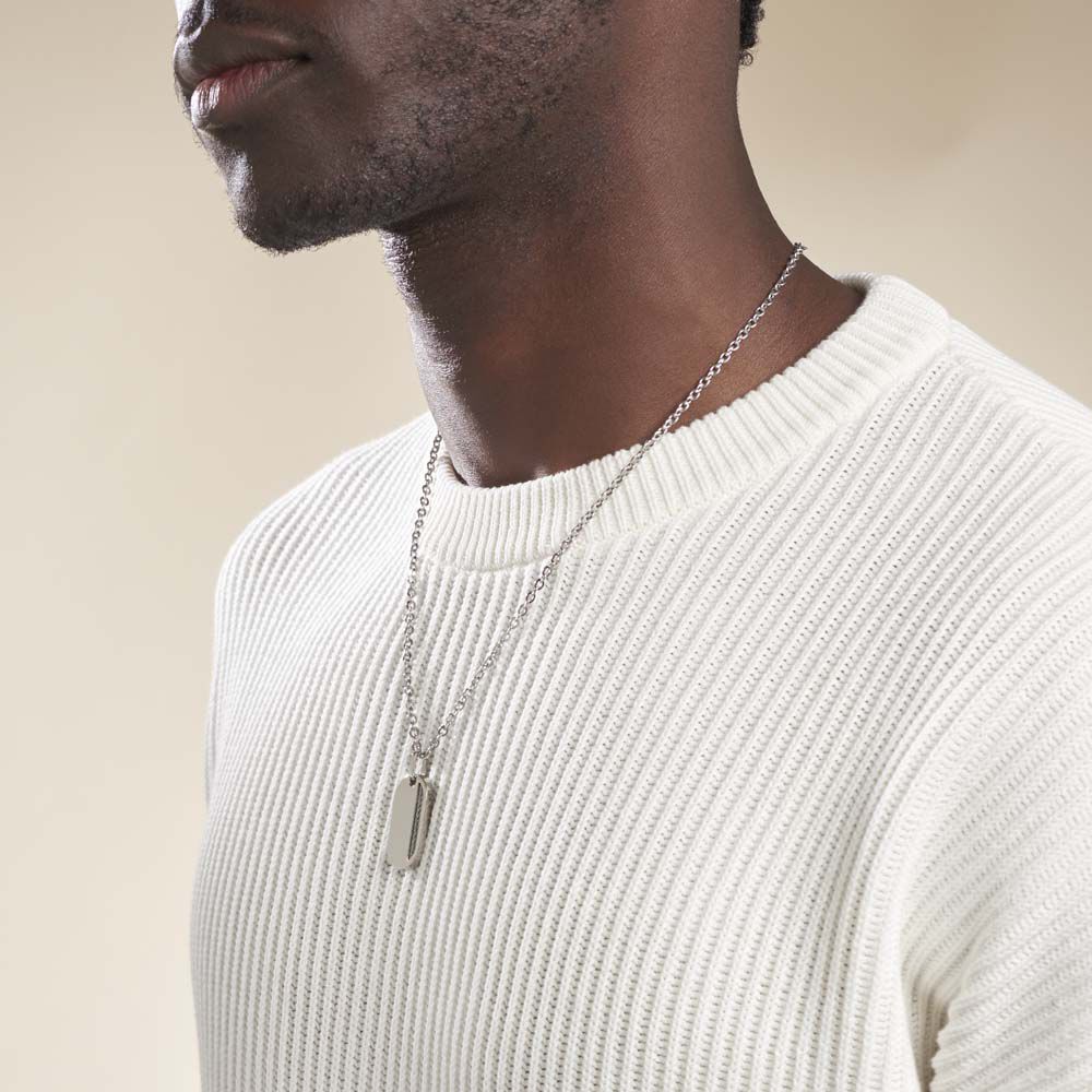 Collier Phebus Him Classique Acier Blanc - Colliers Homme | Marc Orian