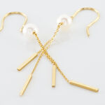 Boucles D'oreilles Pendantes Salman Or Jaune Perle De Culture - Boucles d'oreilles mariage Femme | Marc Orian