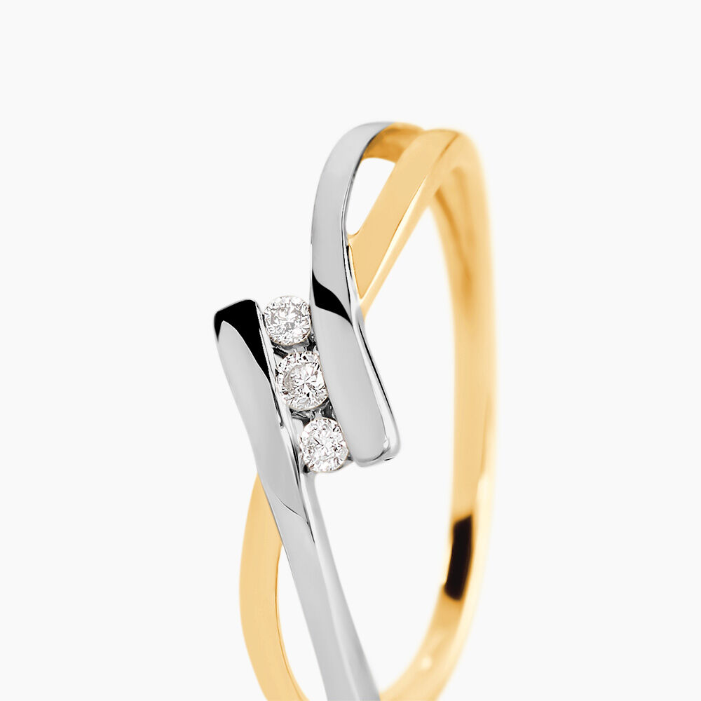 Bague Brixia Or Bicolore Diamant - Bagues fian&ccedil;ailles Femme | Marc Orian