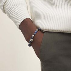 Bracelet Judd Acier Blanc Sodalite - Bracelets chaînes Homme | Marc Orian