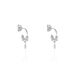 Créoles Dhyana Argent Blanc - Boucles d'oreilles pampille Femme | Marc Orian