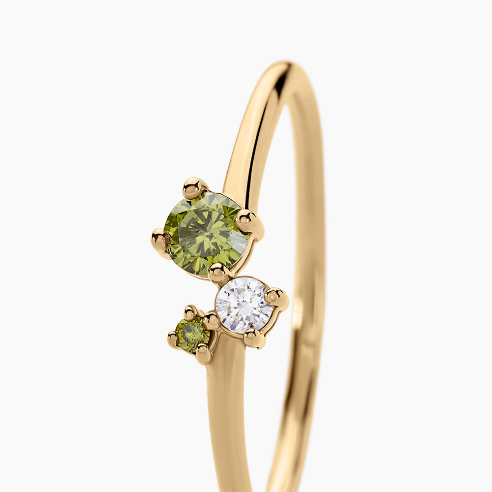 Bague Sharleen Plaqué Or Jaune Oxyde De Zirconium - Bagues avec pierre Femme | Marc Orian