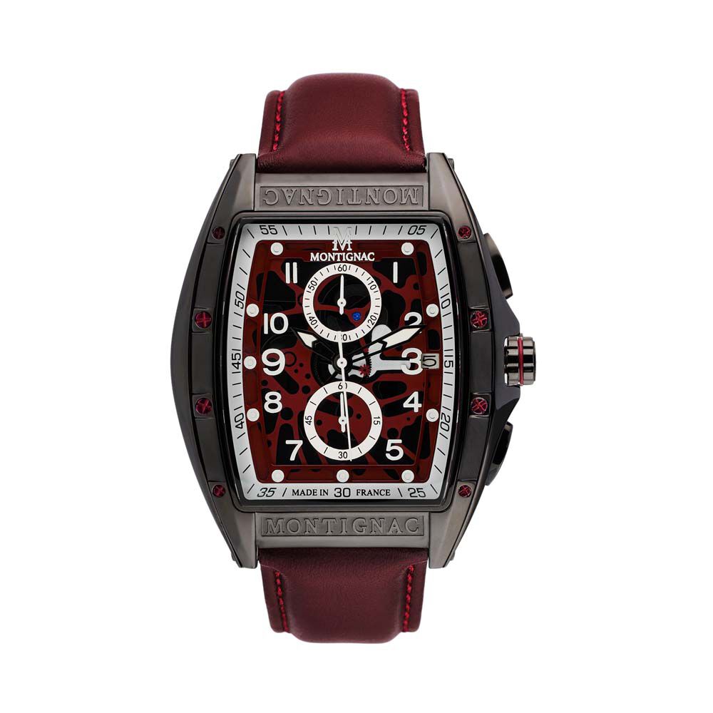 Montre Montignac Tonneau Rouge - Montres étanches Homme | Marc Orian