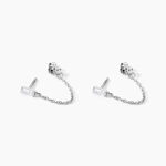 Boucles D'Oreilles Pendantes Manuelita Argent Blanc Oxyde De Zirconium - Pendantes Femme | Marc Orian