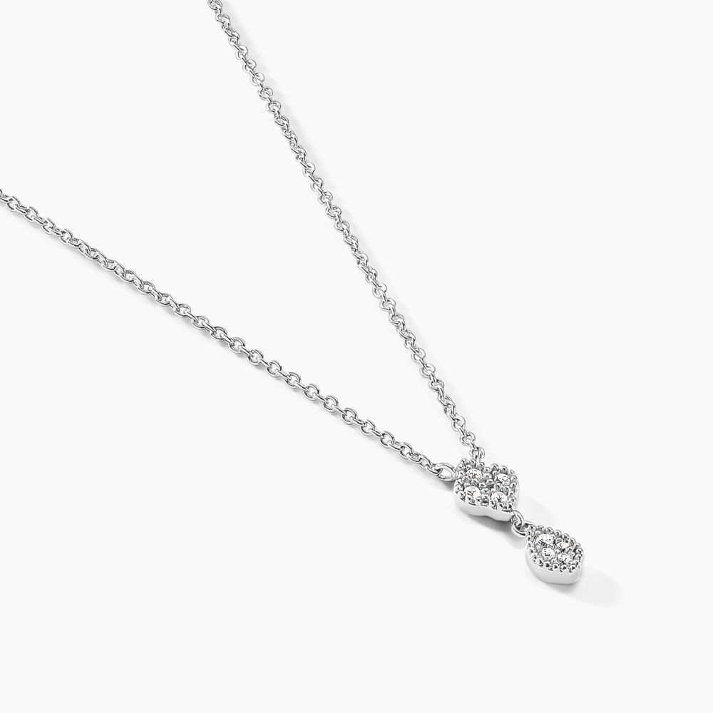 Collier Roseraie Argent Blanc Oxyde De Zirconium - Colliers avec pierres Femme | Marc Orian