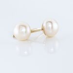 Boucles D'oreilles Puces Kesya Nacres Bouton Or Jaune Perle De Culture - Boucles d'oreilles mariage Femme | Marc Orian