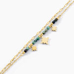 Bracelet Athena Acier Dor&eacute; Jaspe Africain - Bracelets cha&icirc;nes Femme | Marc Orian