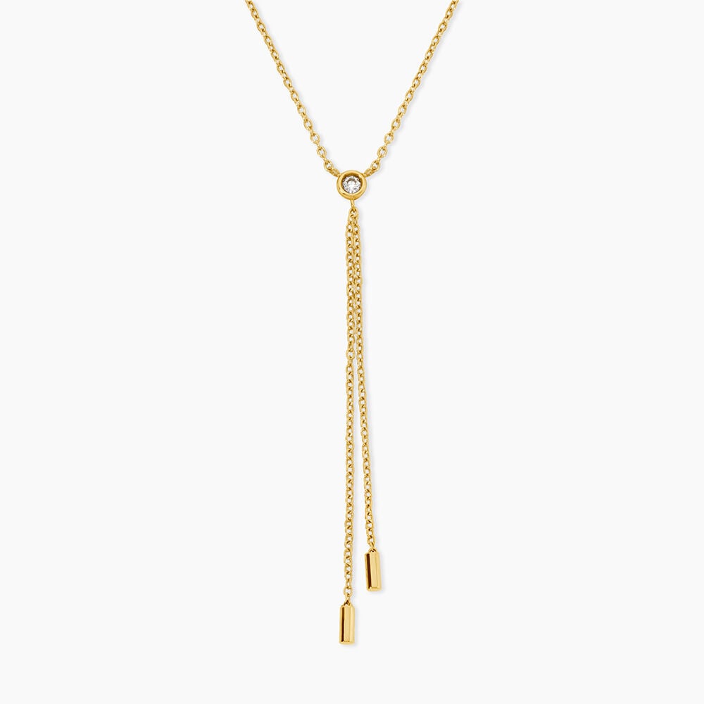 Collier Isa Acier Jaune Oxyde De Zirconium - Colliers avec pierres Femme | Marc Orian
