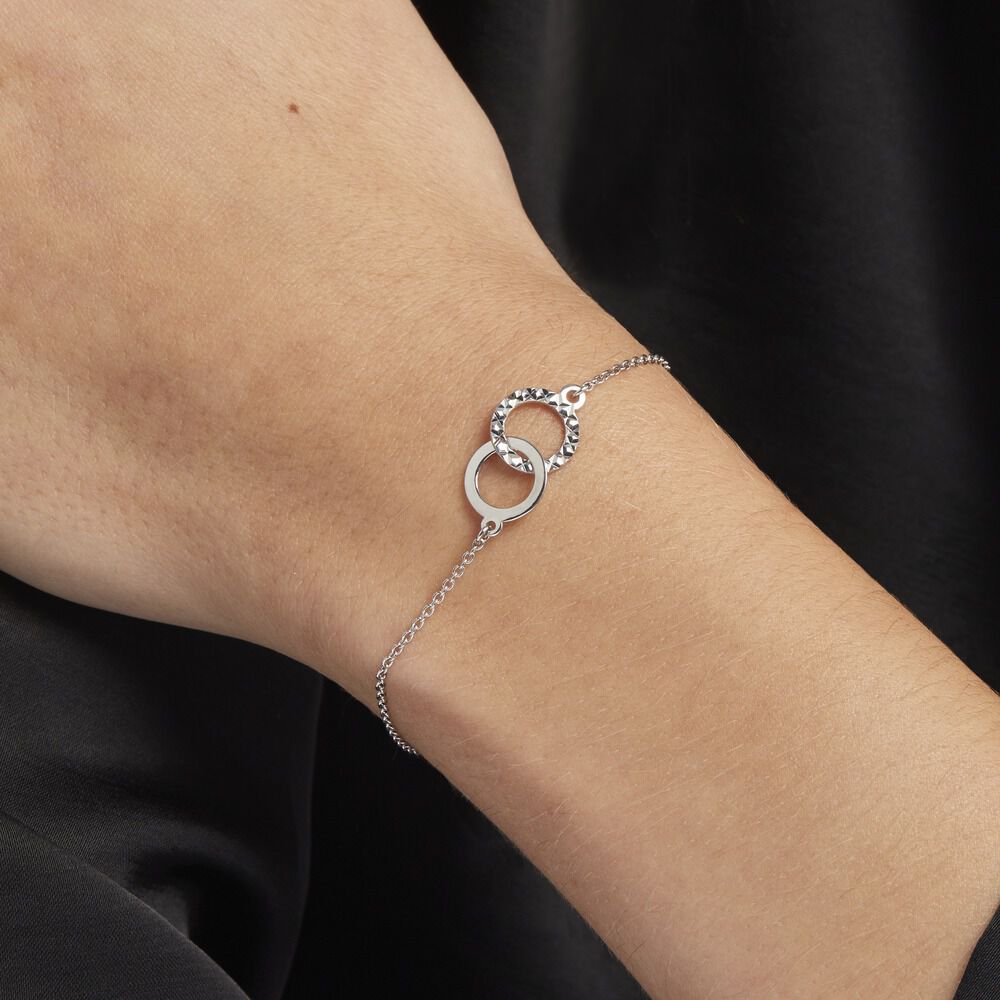 Bracelet Argent Blanc Ula - Bracelets chaînes Femme | Marc Orian
