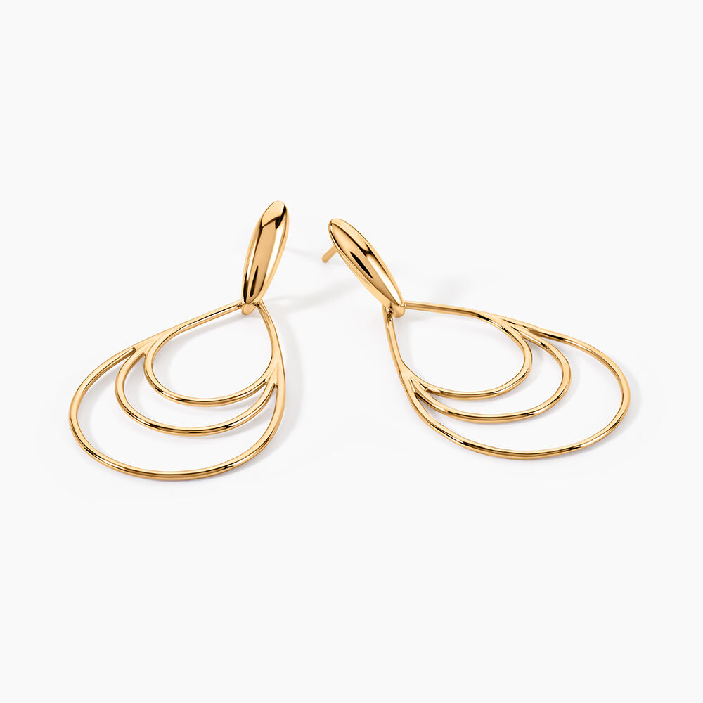 Boucles D'oreilles Pendantes Jenyfer Plaqu&eacute; Or Jaune - Pendantes Femme | Marc Orian