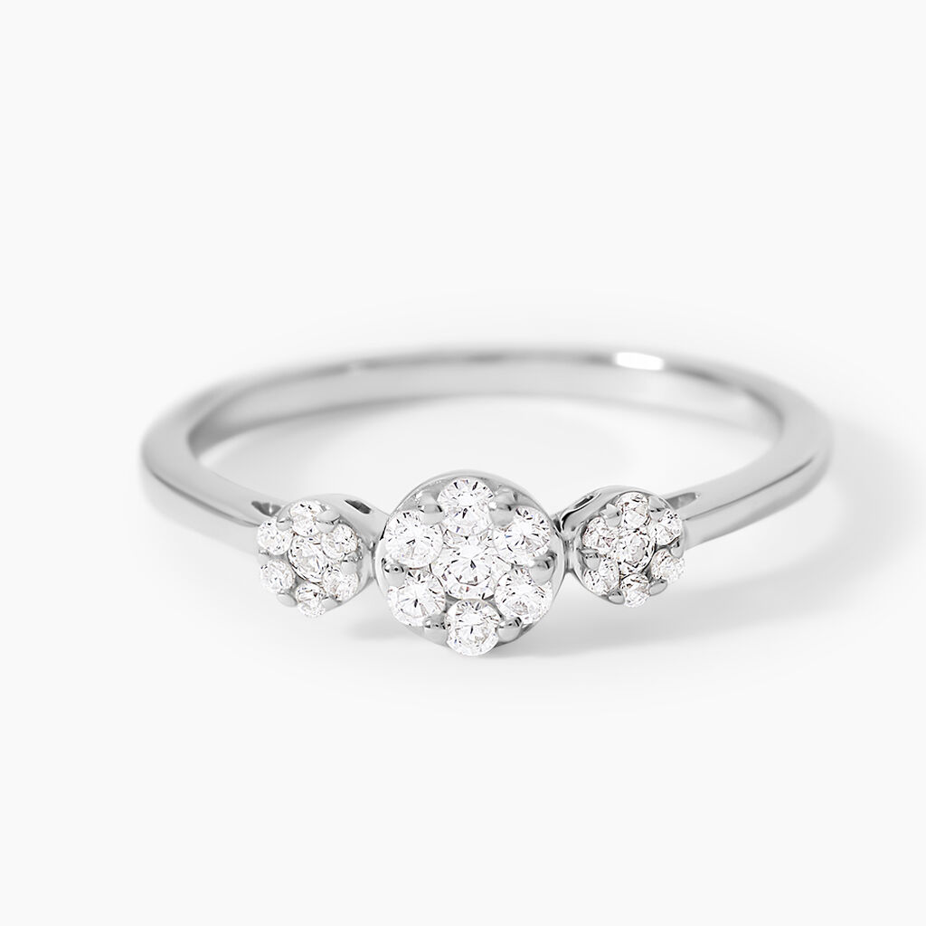 Bague Acil Argent Blanc Oxyde De Zirconium - Bijoux fantaisie Femme | Marc Orian