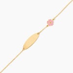 Bracelet Identit&eacute; Gaspardine Maille For&ccedil;at Or Jaune - Gourmettes Enfant | Marc Orian