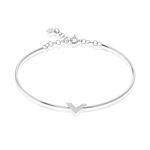 Jonc Argent Blanc  Veroniica - Bracelets joncs Femme | Marc Orian