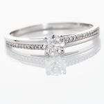 Bague Solitaire Alexandra Or Blanc Diamant - Solitaires Femme | Marc Orian