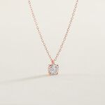 Collier Solitaire Argent Rose Lylwenn Oxyde De Zirconium - Colliers solitaires Femme | Marc Orian