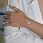 Bracelet Nawala Argent Blanc Oxyde De Zirconium Et Nacre - Bracelets Medailles Femme | Marc Orian