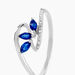 Bague Petale Or Blanc Saphir Et Diamant - Bagues fiançailles Femme | Marc Orian