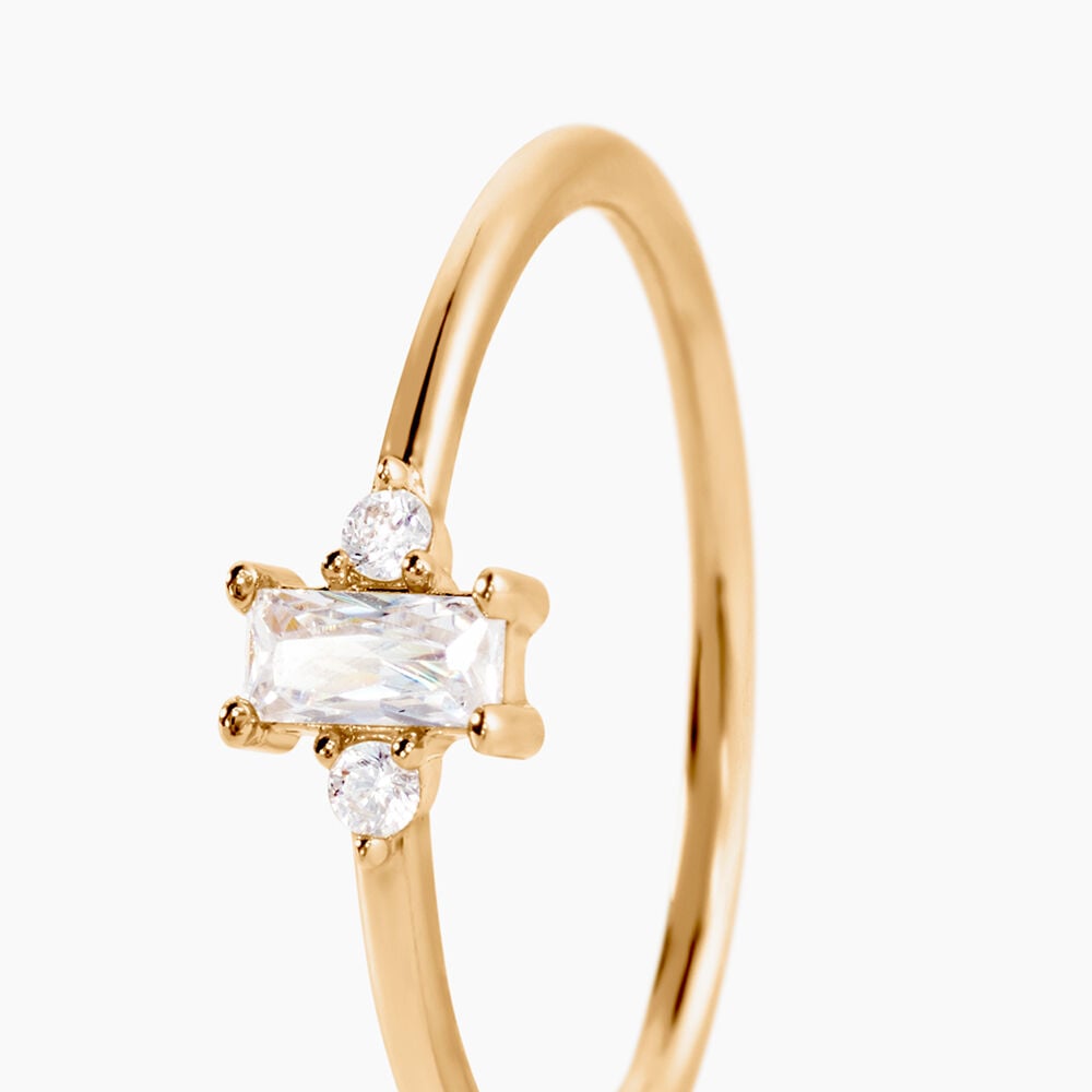Bague Isoria Plaqu&eacute; Or Jaune Oxyde De Zirconium - Bijoux fantaisie Femme | Marc Orian