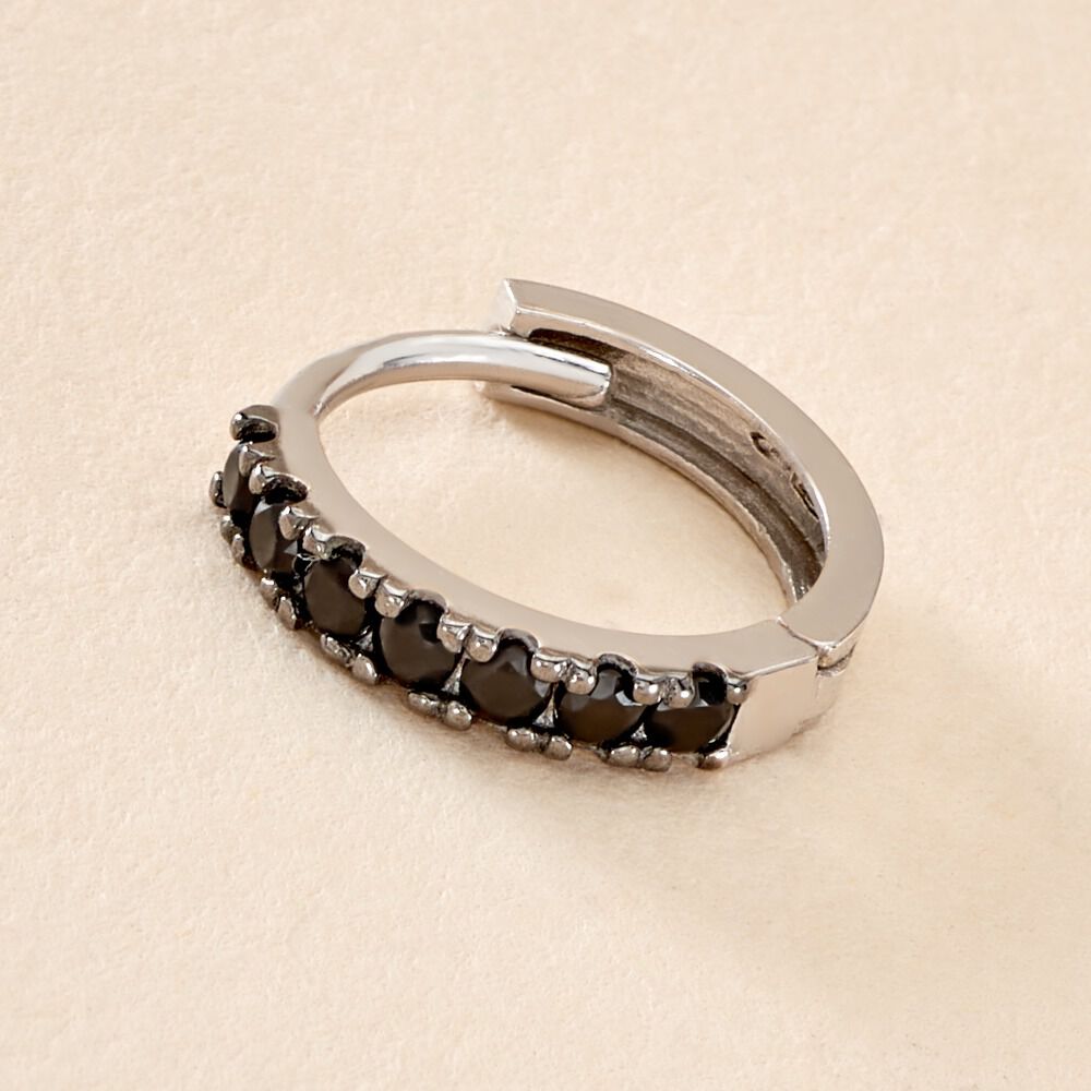 Créole Unitaire Vito Or Blanc Oxyde De Zirconium - Piercings d'oreilles Homme | Marc Orian
