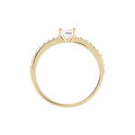 Bague Solitaire Mireilla Plaqu&eacute; Or Jaune Oxyde De Zirconium - Bijoux fantaisie Femme | Marc Orian