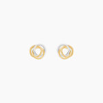 Boucles D'oreilles Puces Farouk Cercle Or Bicolore - Puces Femme | Marc Orian