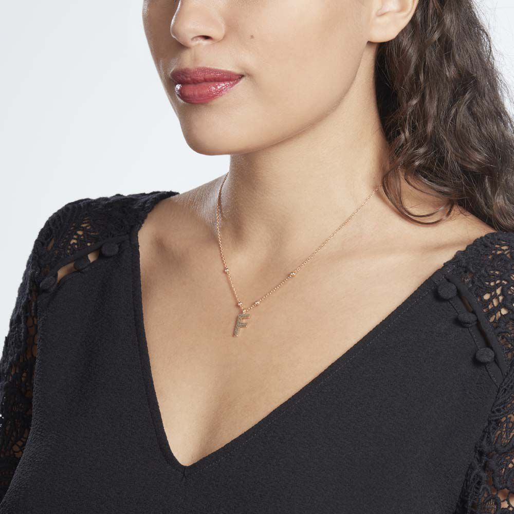 Collier Plaqué Or Jaune Lettra - Colliers fantaisie Femme | Marc Orian