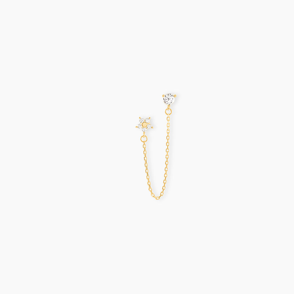 Bijou D'oreille Unitaire Candia Or Jaune Oxyde De Zirconium - Piercings d'oreilles Femme | Marc Orian