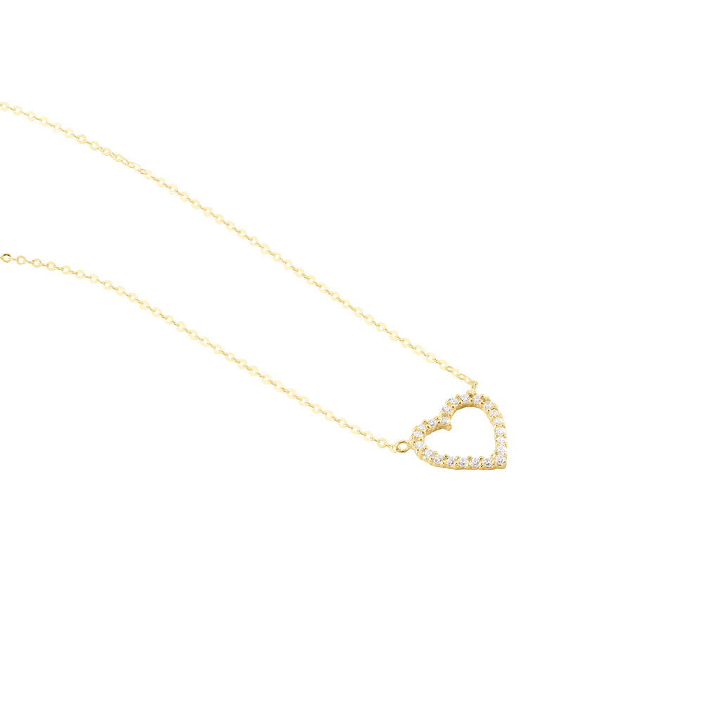 Collier Or Jaune Ansel Oxyde De Zirconium - Colliers avec pierres Femme | Marc Orian