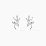 Boucles D'oreilles Puces Ivelyse Argent Blanc - Puces Femme | Marc Orian