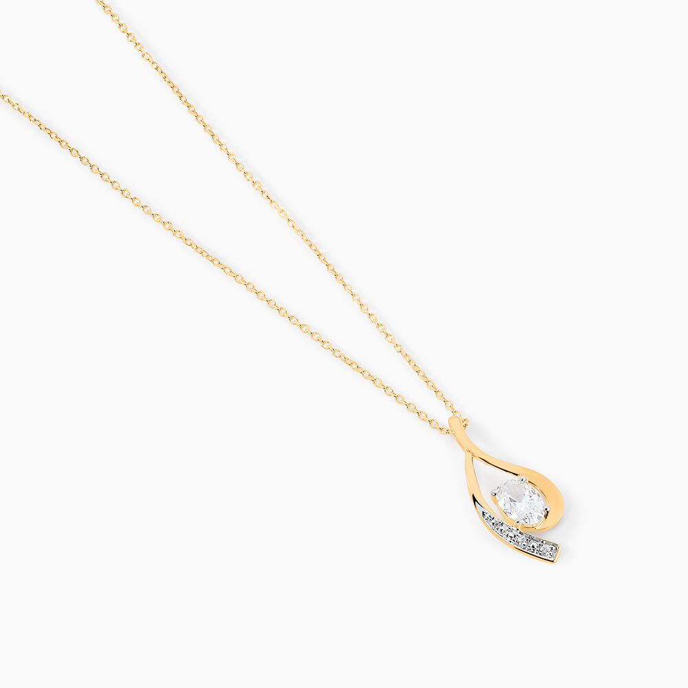 Collier Or Jaune Sagesse Oxydes De Zirconium - Colliers avec pierres Femme | Marc Orian