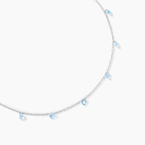 Collier Collie Argent Blanc Oxyde De Zirconium - Colliers avec pierres Femme | Marc Orian