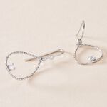 Boucles D'oreilles Pendantes Inez Argent Blanc Oxyde De Zirconium - Pendantes Femme | Marc Orian