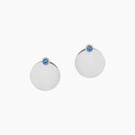 Bijoux D'oreilles Aleksandra Argent Blanc Oxyde De Zirconium - Piercings d'oreilles Femme | Marc Orian
