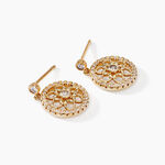 Boucles D'oreilles Pendantes Danya Plaqu&eacute; Or Dor&eacute; Oxyde De Zirconium - Pendantes Femme | Marc Orian