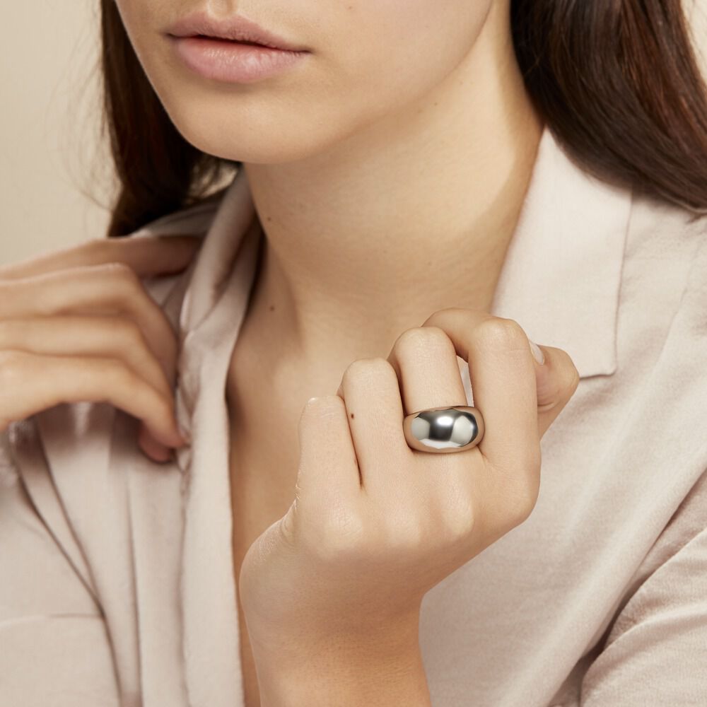 Bague Cleoria Acier Blanc -  Femme | Marc Orian