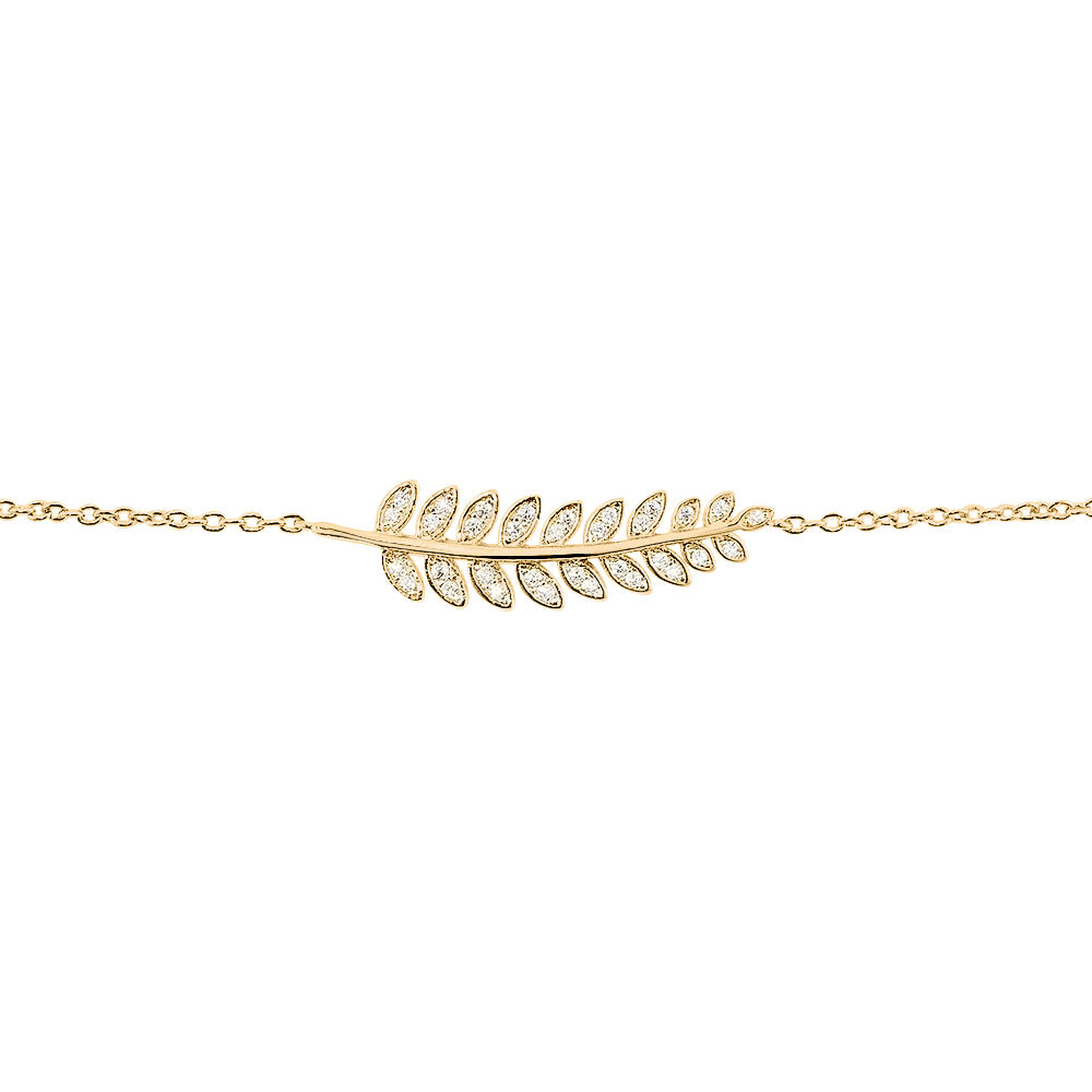 Bracelet Luz Plaqué Or Jaune Oxyde De Zirconium - Bracelets chaînes Femme | Marc Orian