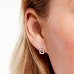 Boucles D'Oreilles Puces Ga&iuml;a Argent Blanc Oxyde De Zirconium - Puces Femme | Marc Orian