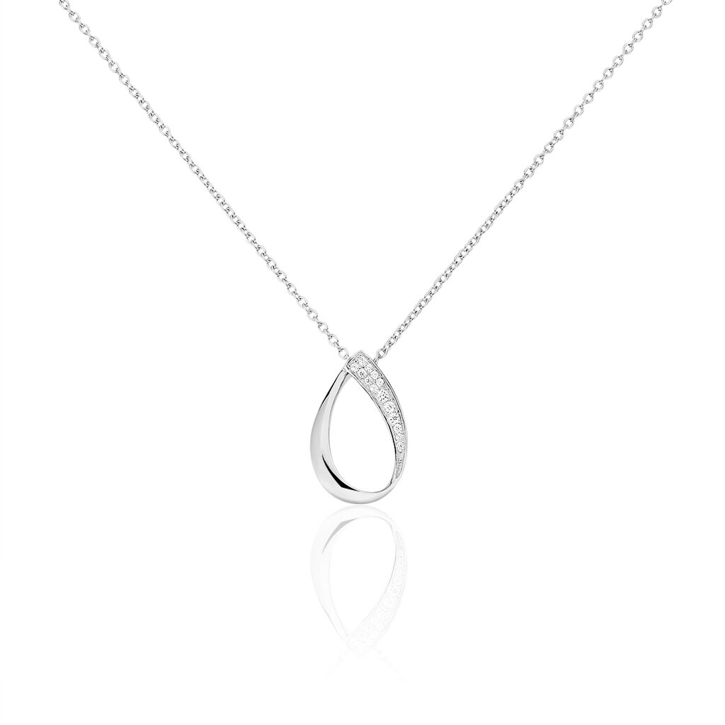 Collier Maritie Argent Blanc Oxyde De Zirconium - Colliers avec pierres Femme | Marc Orian
