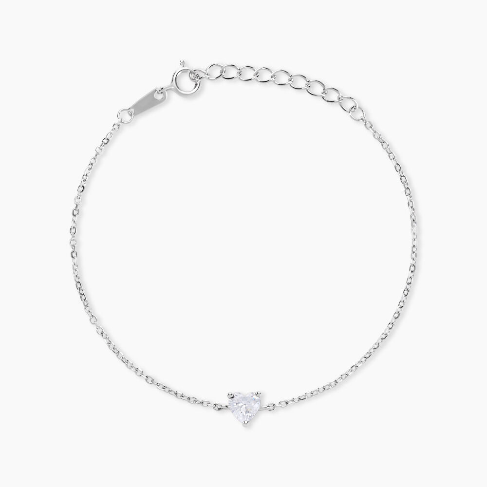 Bracelet Kelvyn Argent Blanc Oxyde De Zirconium - Bracelets chaînes Femme | Marc Orian