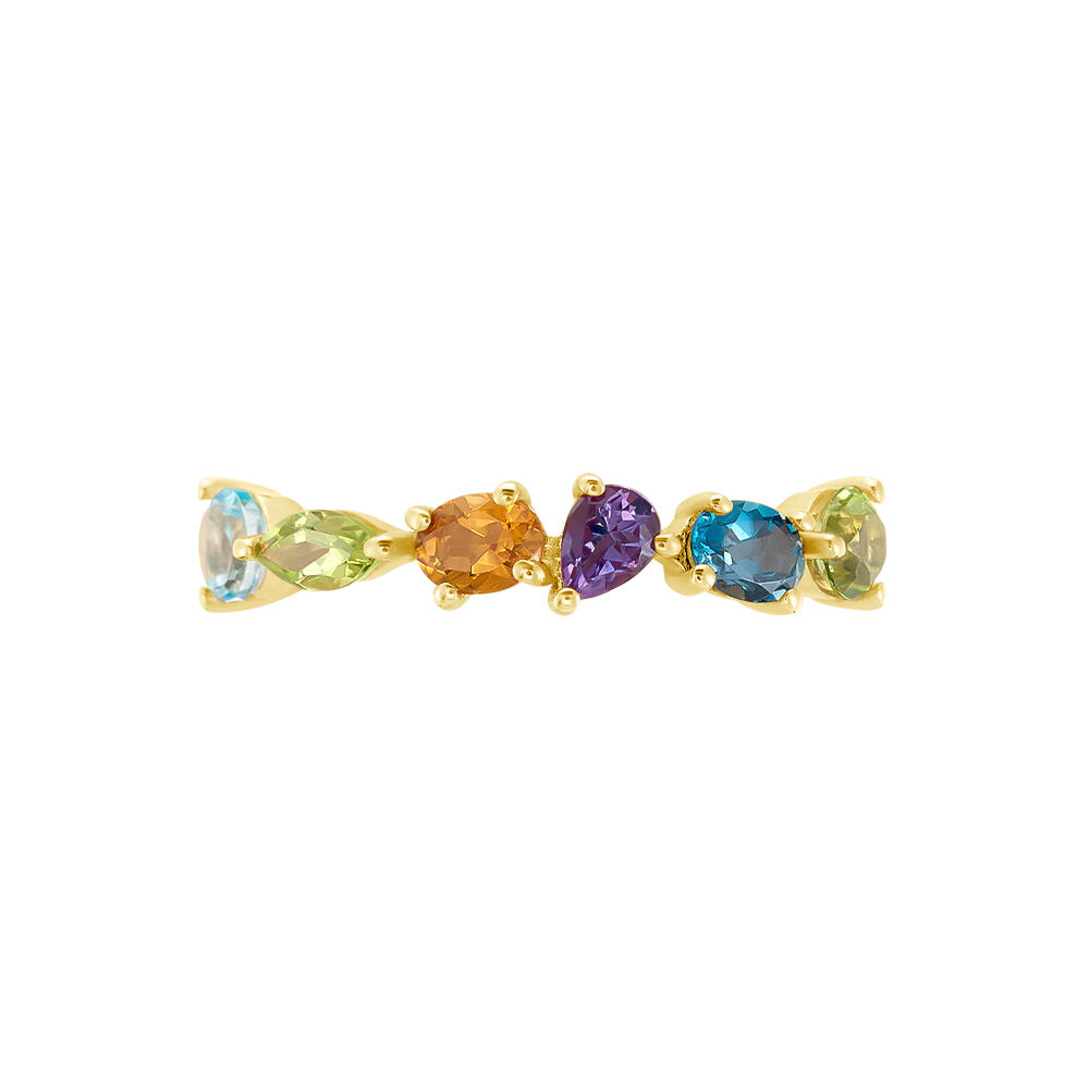 Bague Hortense Or Jaune Topaze P&eacute;ridot - Bagues pierres fines Femme | Marc Orian