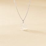 Pendentif Koulmia Trefle Diamante Or Blanc - Pendentifs Femme | Marc Orian