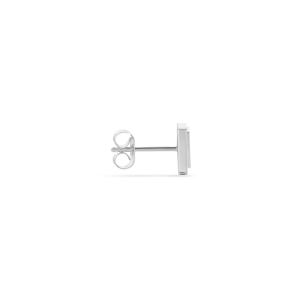 Boucle D'oreille Puce Unitaire Acier Blanc Tiago Diamant -  Homme | Marc Orian