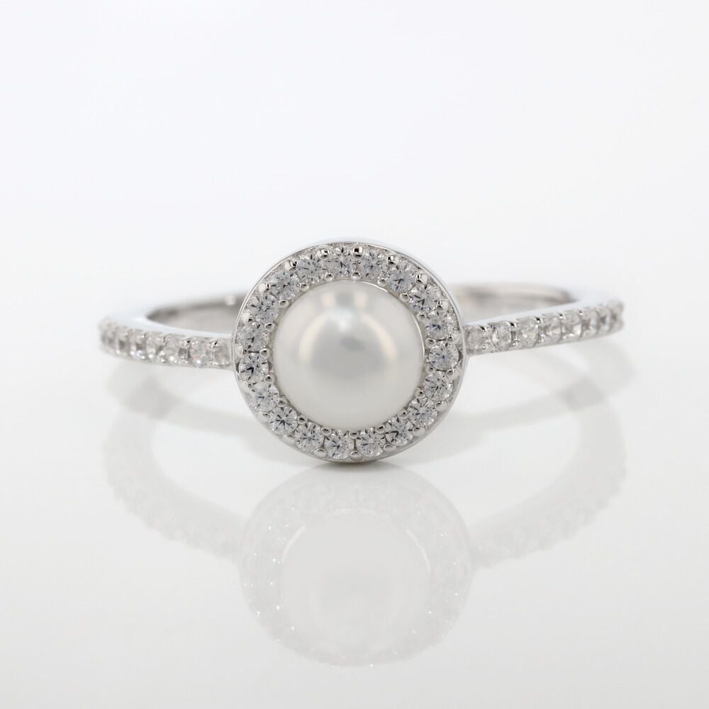 Bague Argent Blanc Suada Perle De Culture Oxyde De Zirconium - Bijoux fantaisie Femme | Marc Orian