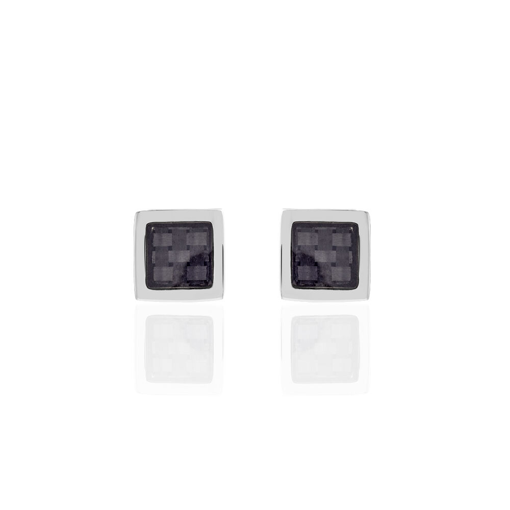 Boucles D'oreilles Puces Acier Bicolore - Puces Homme | Marc Orian