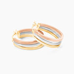 Cr&eacute;oles Iba Or Tricolore - Cr&eacute;oles Femme | Marc Orian