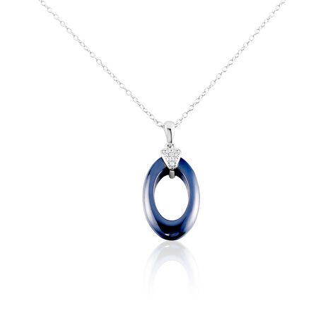 Collier Peer Argent Blanc Oxyde De Zirconium - Colliers avec pierres Femme | Marc Orian