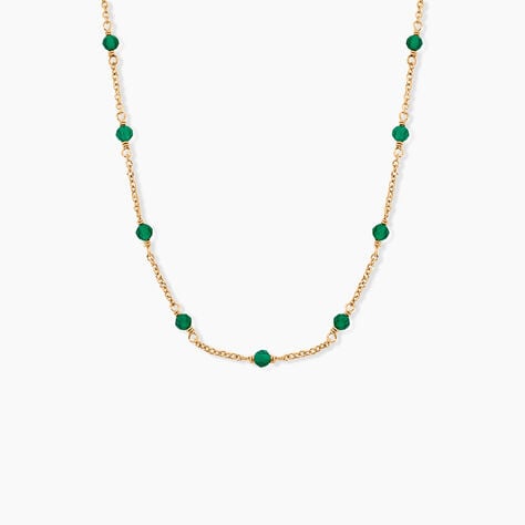 Collier Calliope Plaqu&eacute; Or Dor&eacute; Agate - Colliers avec pierres Femme | Marc Orian