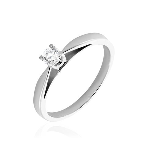 Bague Solitaire Celina Or Blanc Diamant - Solitaires Femme | Marc Orian