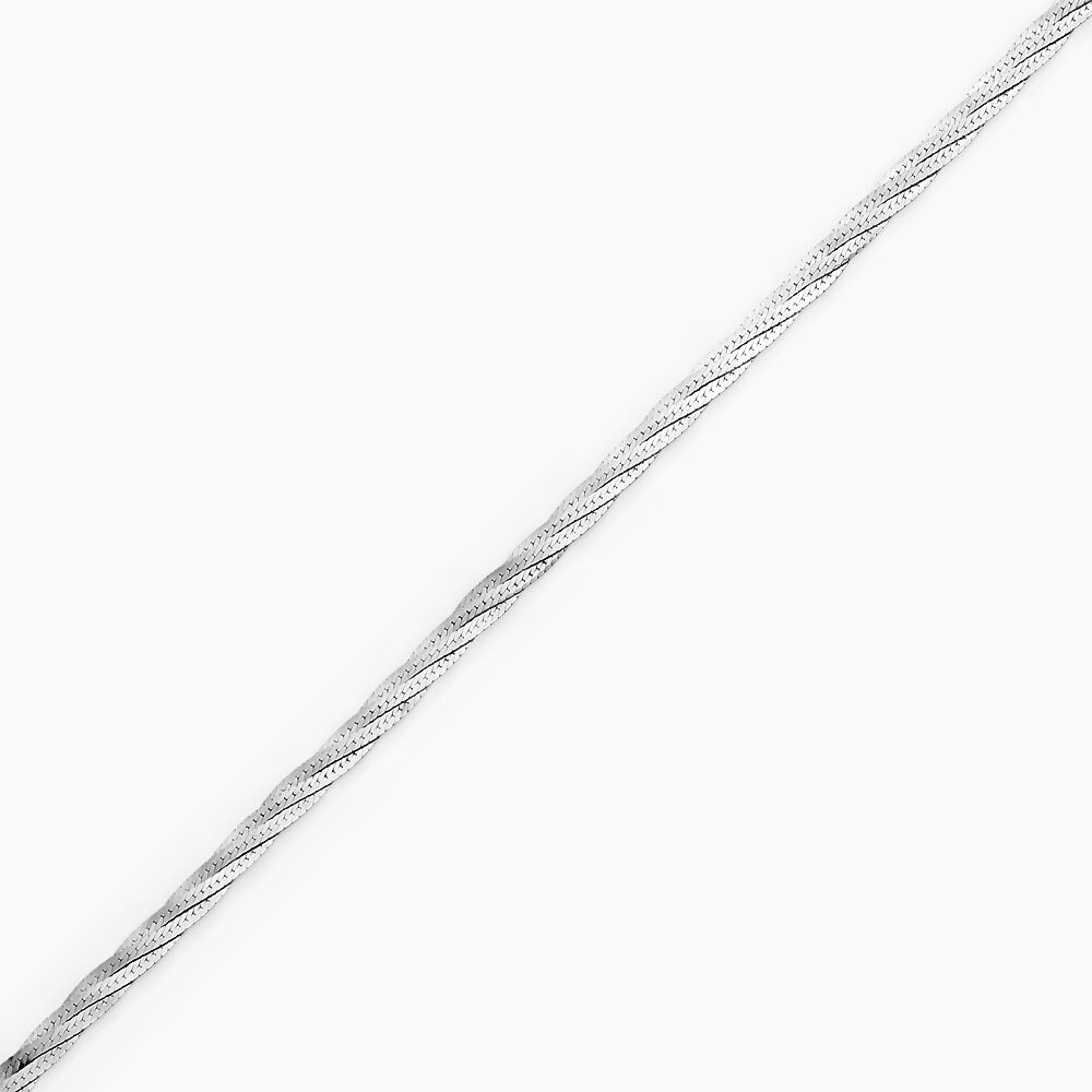 Bracelet Jasmin Tresse Or Blanc - Bracelets cha&icirc;nes Femme | Marc Orian